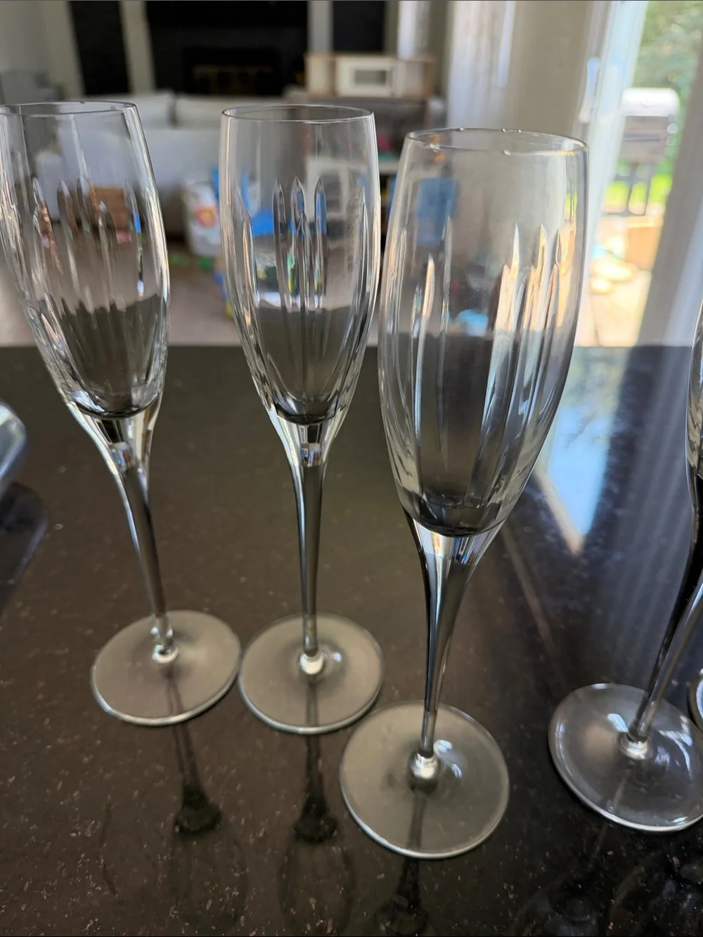 Mikasa Arctic Lights Champagne Flute - Faceted Crystal Stemware